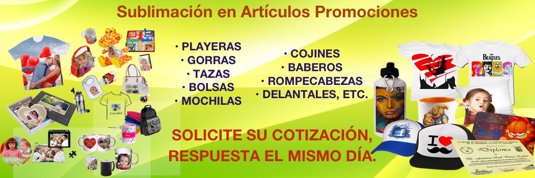 Sublimación de Artículos